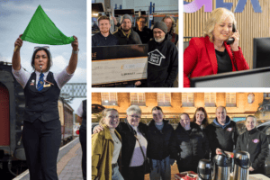 A cover photo for the blog "Celebrating Volunteers' Week 2026" which features the staff members we will mention in our post. Left: Melissa Porter Top middle: Will Moy, Top right: Karheena Woodroffe, bottom: Donna Martin